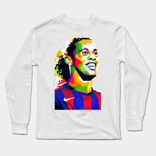 Ronaldinho In Wpap Long Sleeve T-Shirt